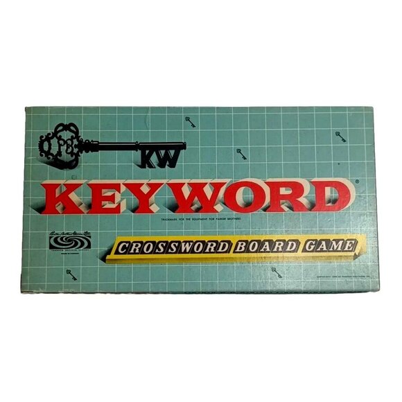 VINTAGE 1959 PARKER BROTHERS INC KEYWORD A CROSS WORD GAME - Picture 1 of 6